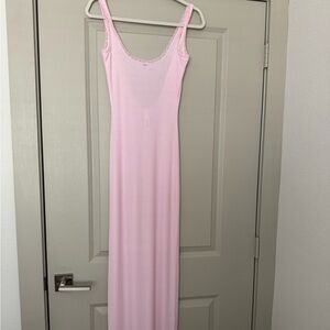 NWT SKIMS CHERRY BLOSSOM soft lounge lace scoop neck dress